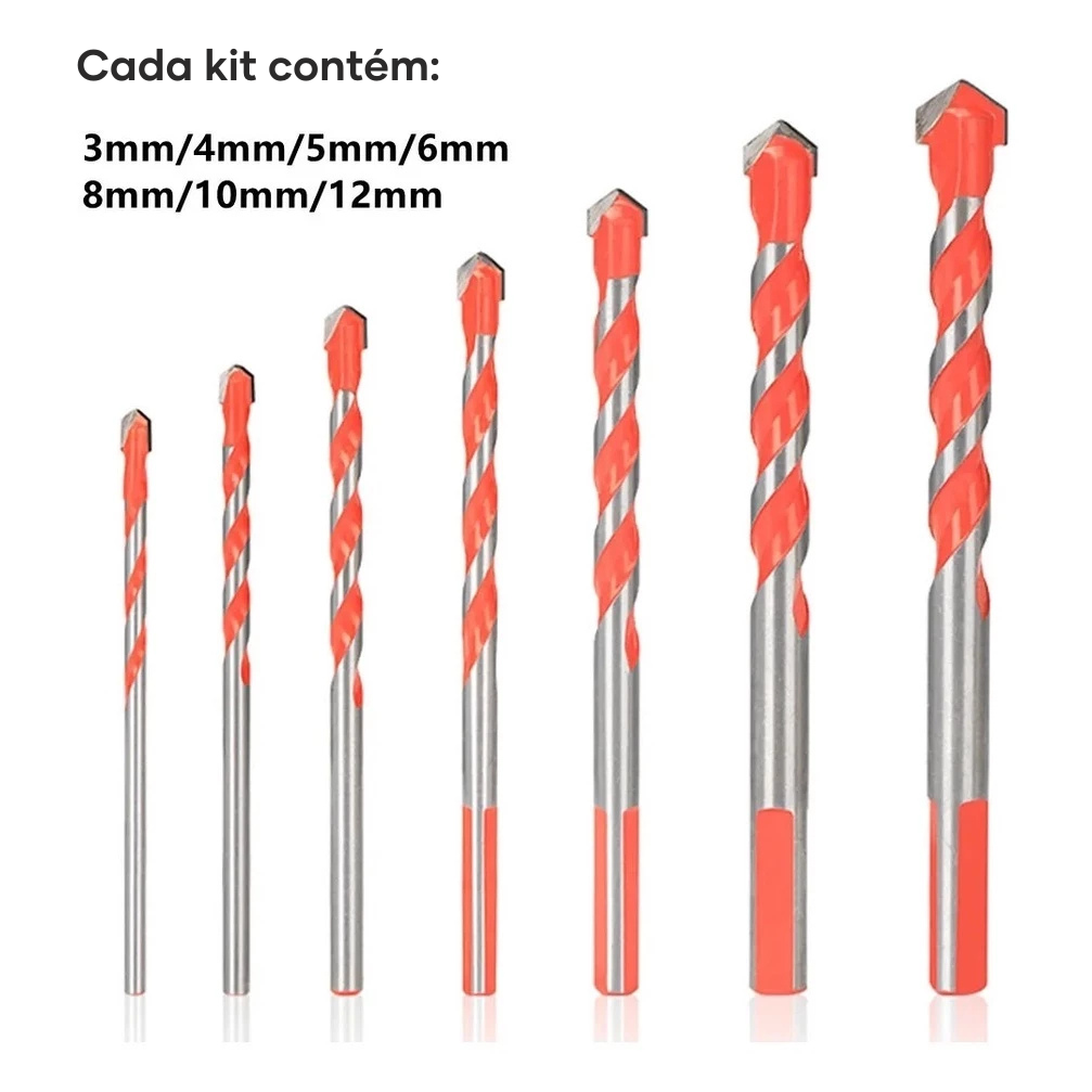 Conjunto UltraDrill Premium - 7 Brocas de 3-12mm - Multimaterial