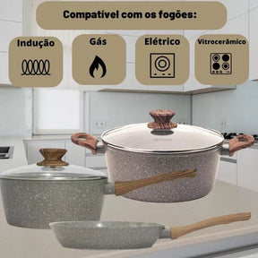 Conjunto de Panelas Cookware 12 Peças (indução e gás)